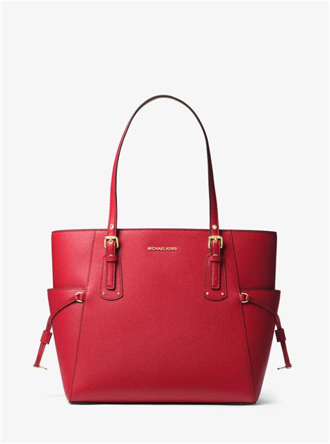 michael kors medium crossgrain leather tote|Michael Kors neverfull tote.